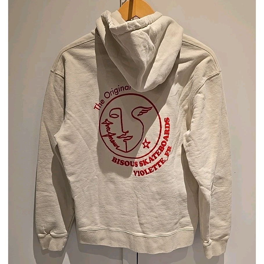Bisous Skateboards Violette_fr Avec Amour Hoodie Cream Small Portugal Cotton — image 4 of 6